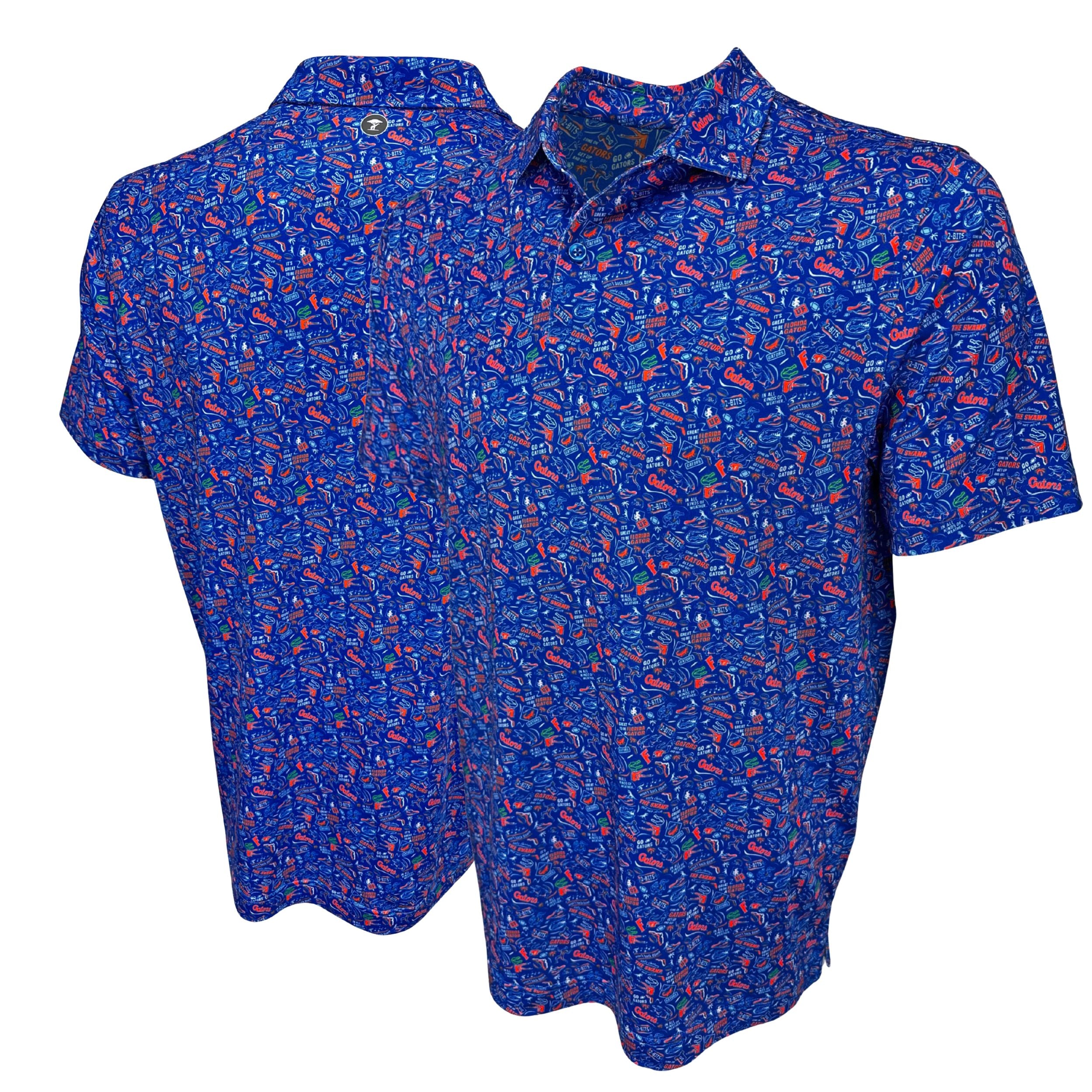 The UF Gator Gameday Print Polo - Blue